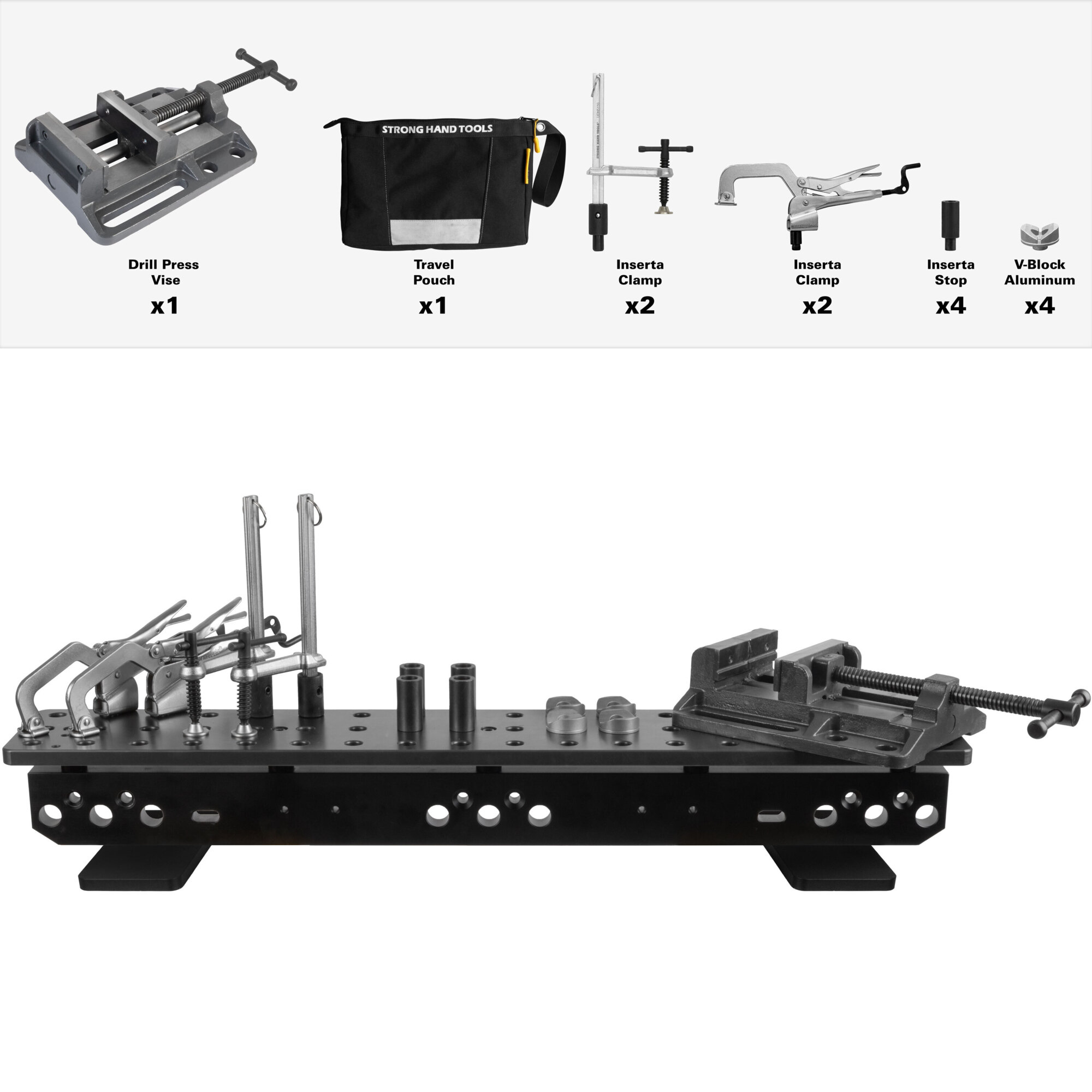 Strong Hand Tools Plate with Drill Press Vise and Kit — 36in. x 6in., Model# TSB366-TK3